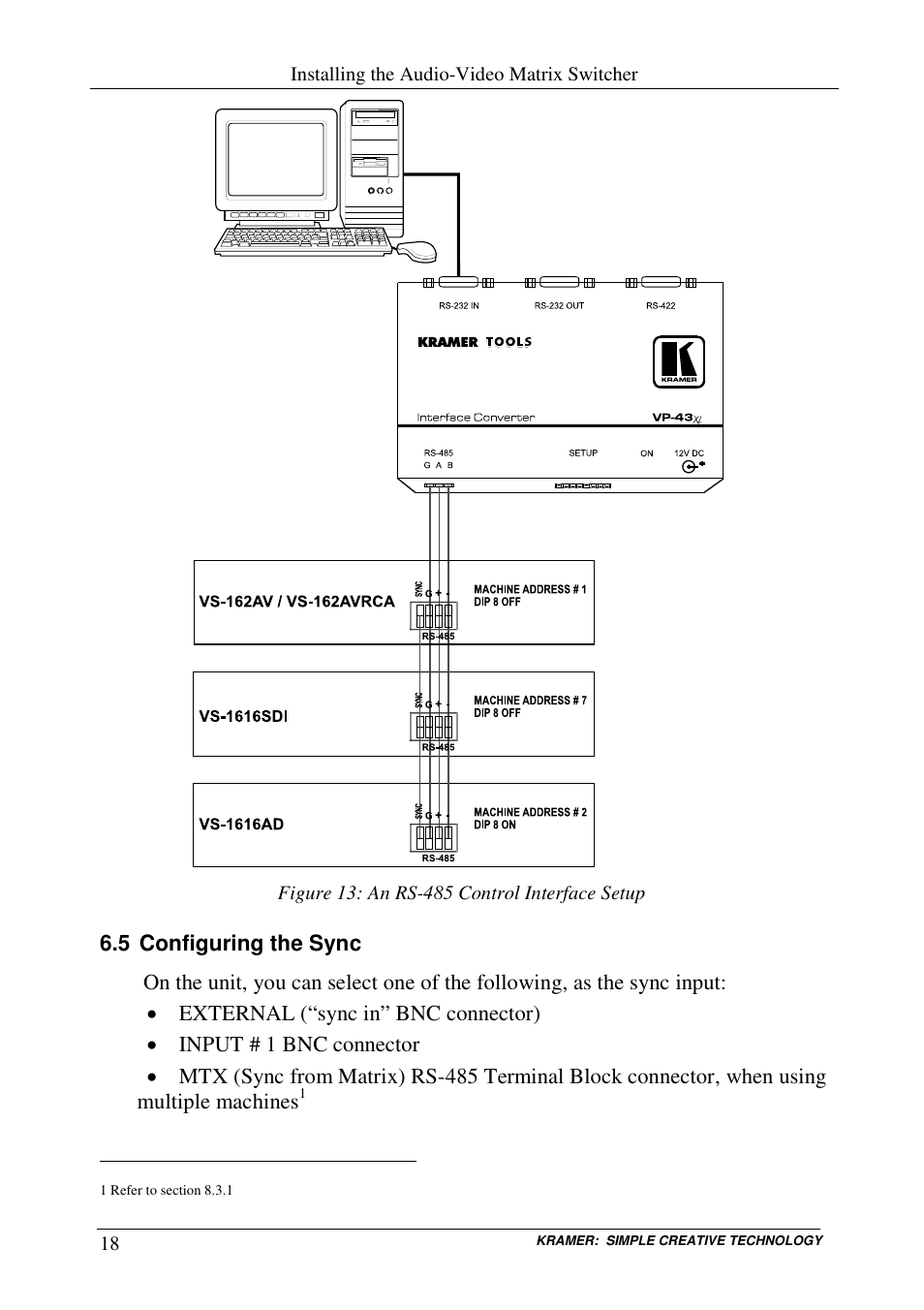 Kramer Electronics VS-162AVRCA User Manual | Page 22 / 53