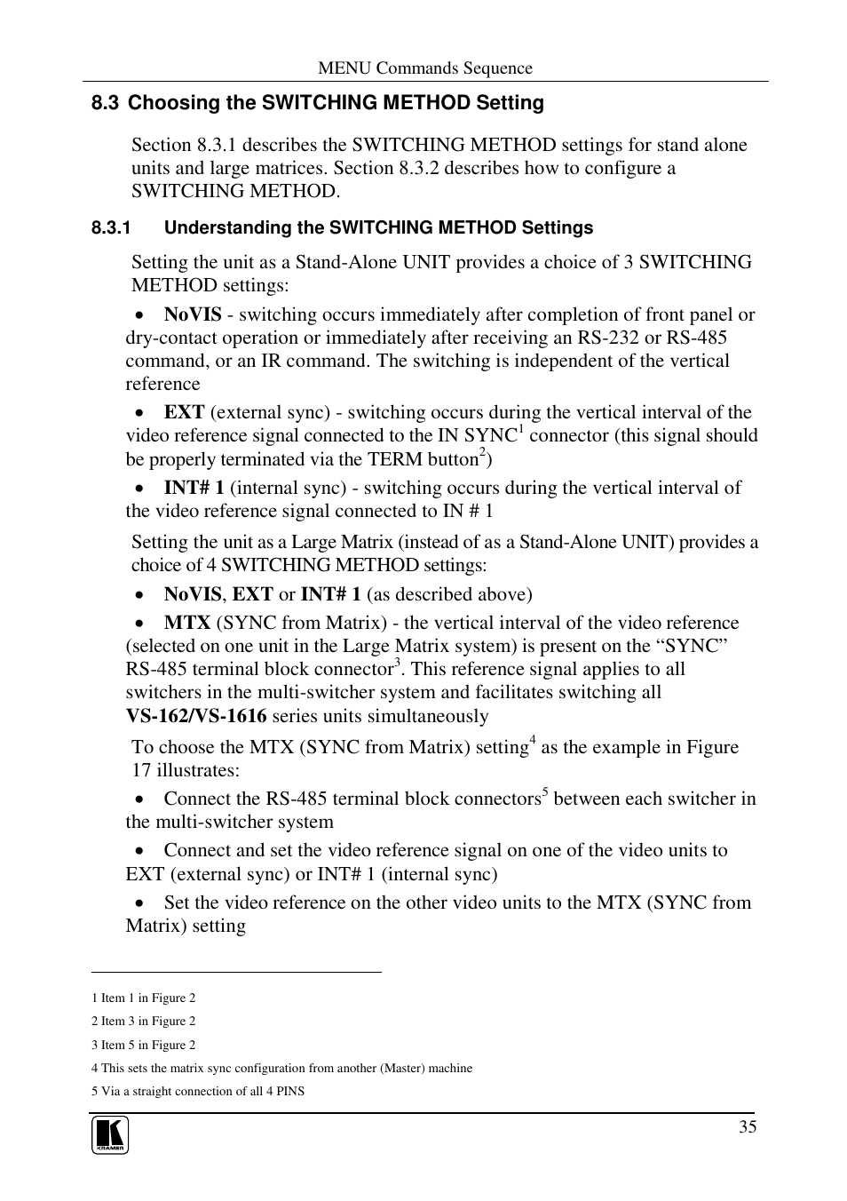 Kramer Electronics VS-162AVRCA User Manual | Page 39 / 53