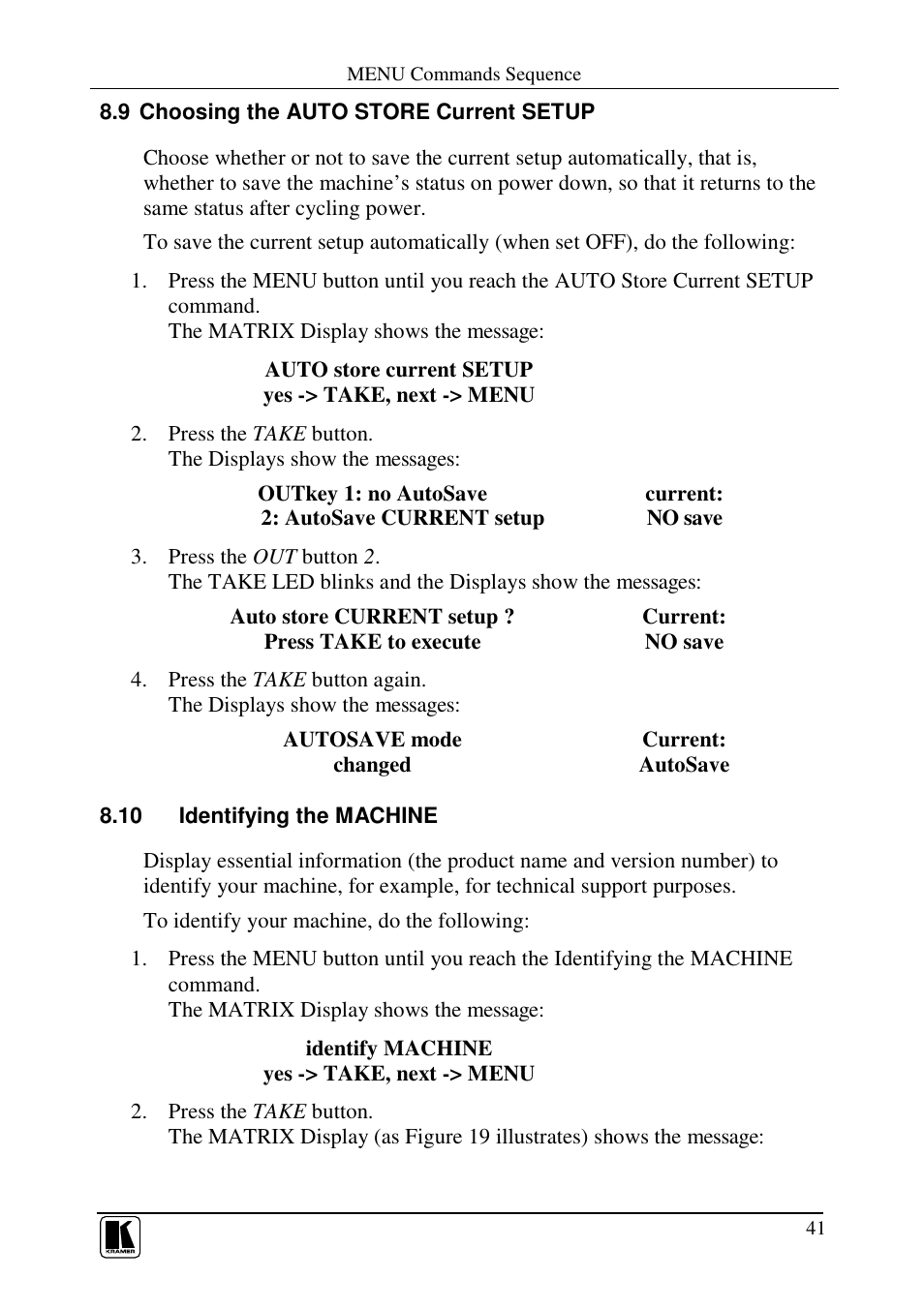 Kramer Electronics VS-162AVRCA User Manual | Page 45 / 53