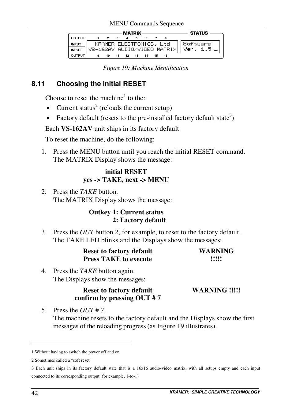 Kramer Electronics VS-162AVRCA User Manual | Page 46 / 53