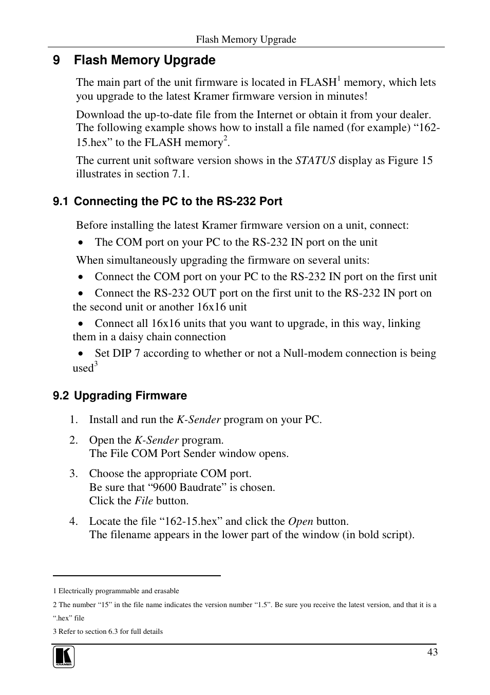 Kramer Electronics VS-162AVRCA User Manual | Page 47 / 53