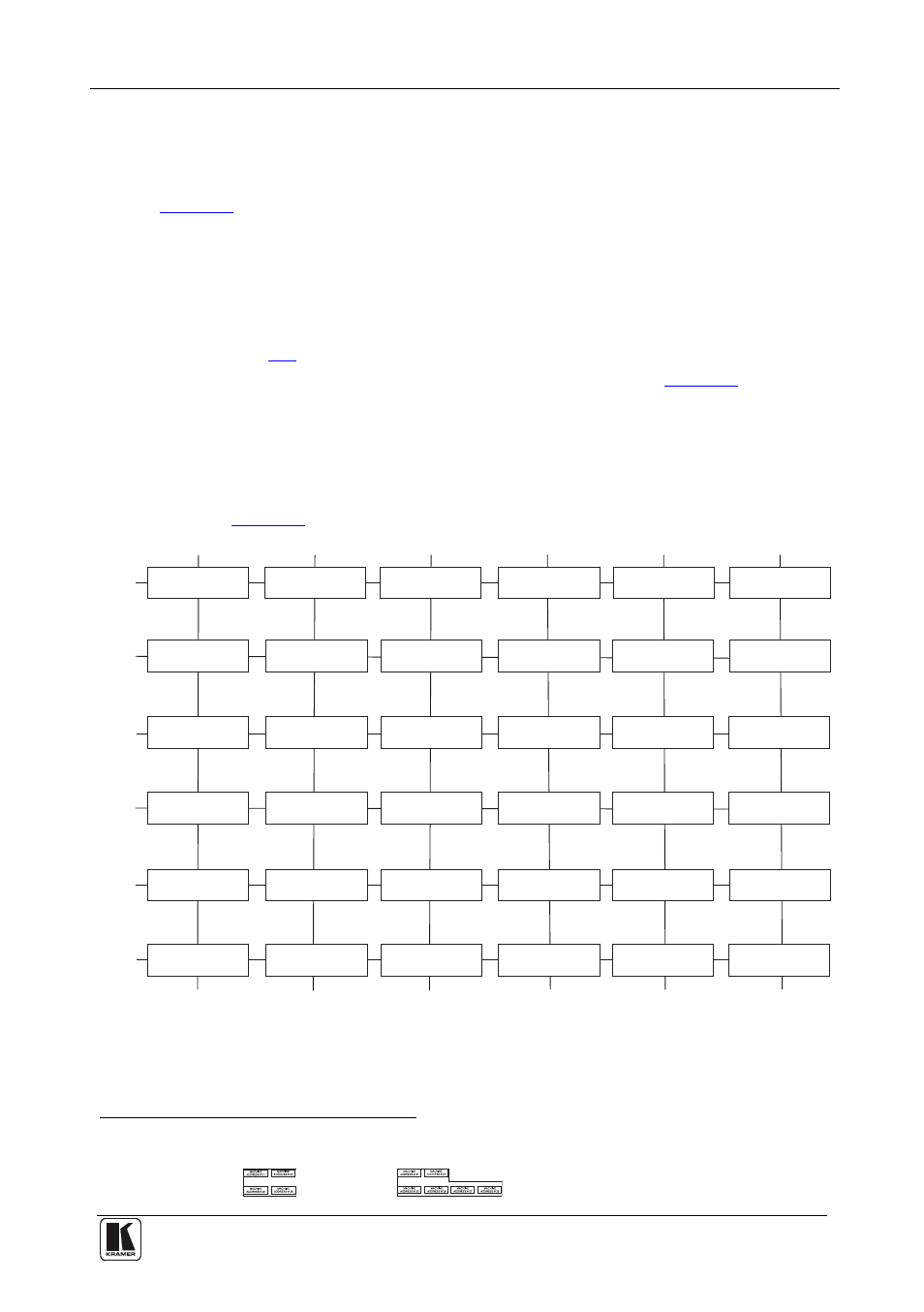 3 configuring a 4-unit 16x16 rgbs switcher, 3 configuring a multi-unit matrix switcher, Configuring a 4-unit 16x16 rgbs switcher | Configuring a multi-unit matrix switcher, Figure 8: machine address # designation, Figure 8 configuration from the chart i n, Configuring the vs-162v video matrix switcher | Kramer Electronics VS-162V User Manual | Page 19 / 66
