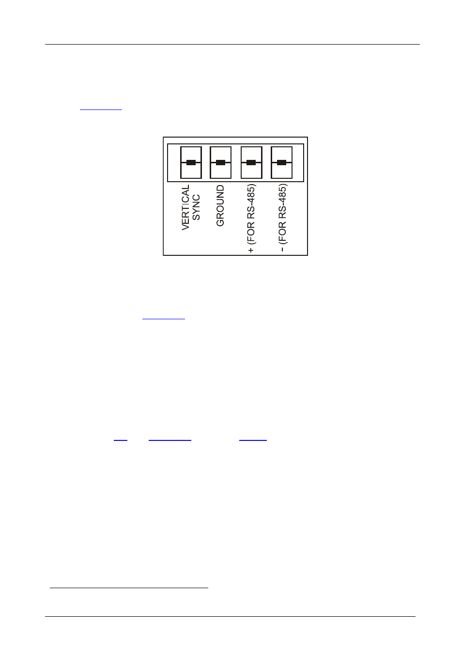 2 connecting the rs-485 control interface, Connecting the rs-485 control interface, Figure 15: rs-485 connector pinout | Refer to section | Kramer Electronics VS-162V User Manual | Page 30 / 66