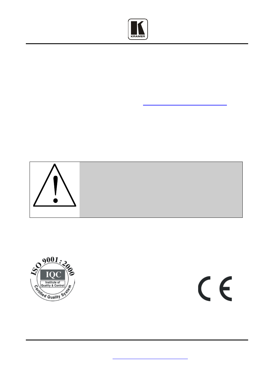 Kramer Electronics VS-162V User Manual | Page 66 / 66