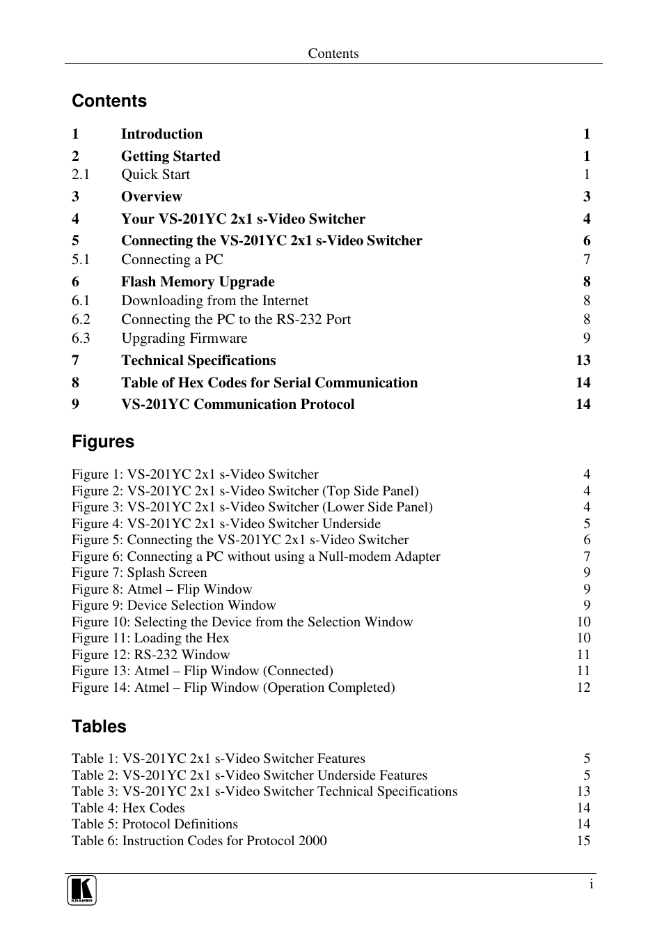 Kramer Electronics VS-201YC User Manual | Page 2 / 23