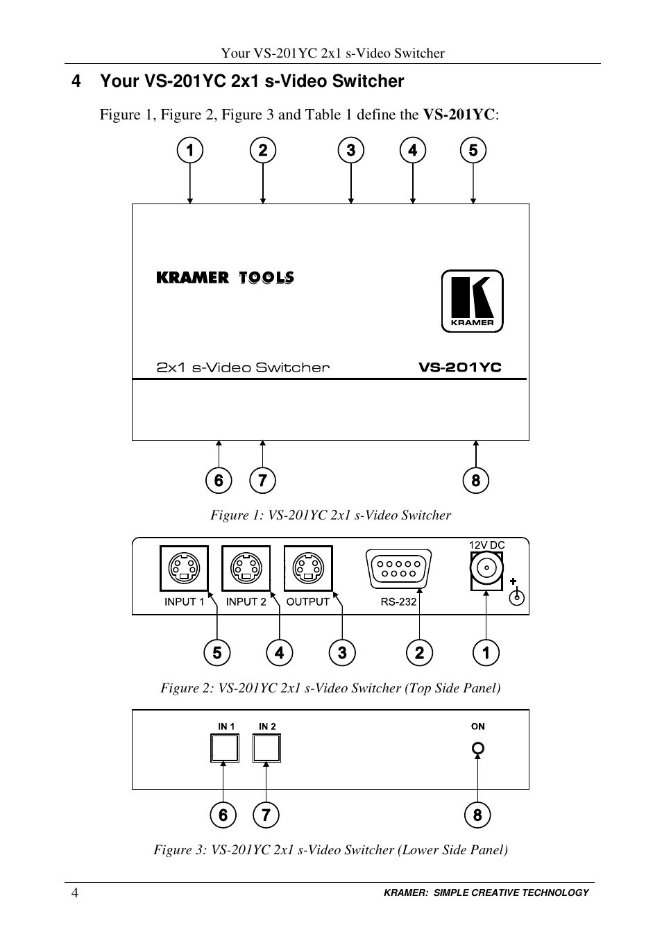 Kramer Electronics VS-201YC User Manual | Page 6 / 23