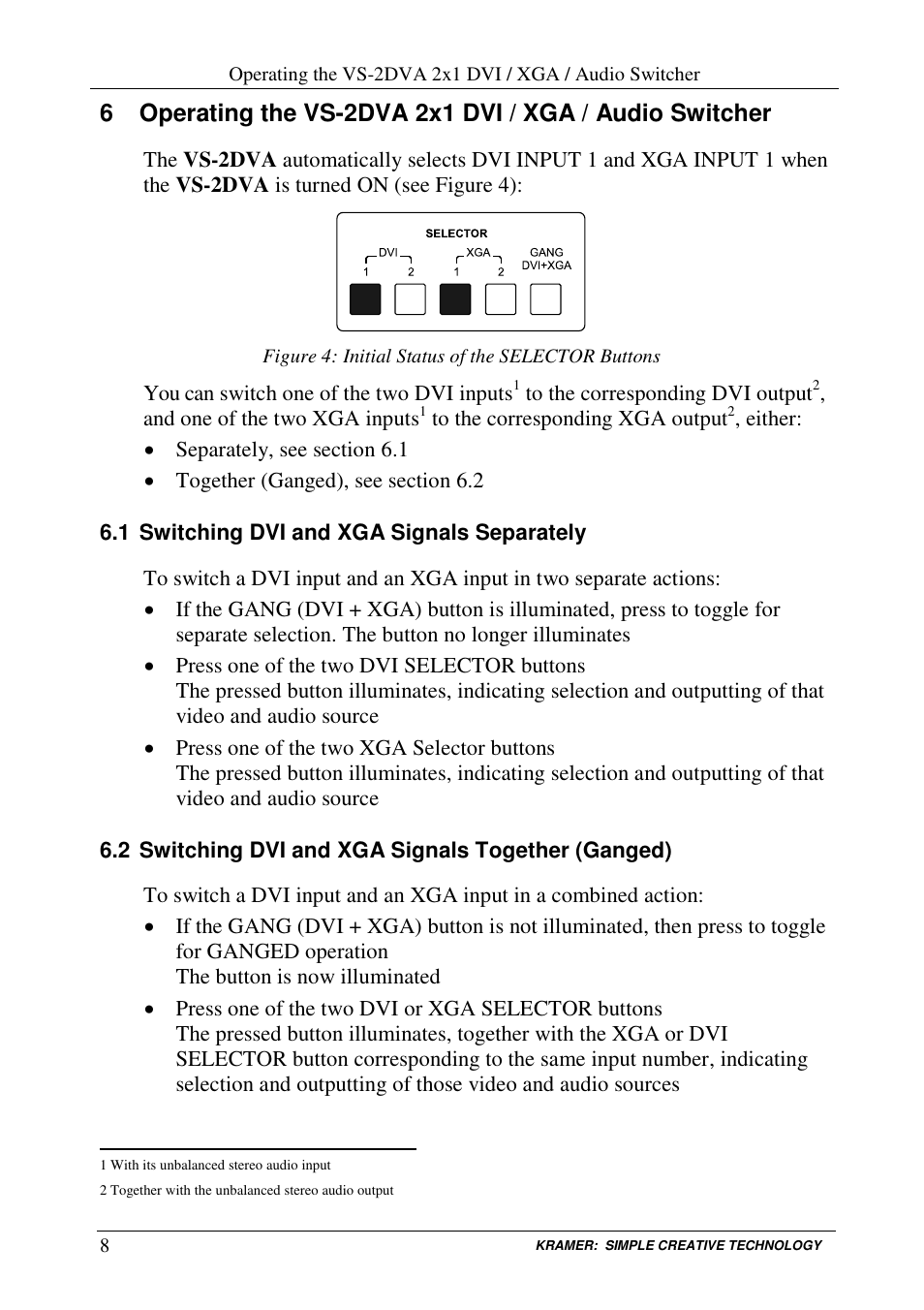 Kramer Electronics VS-2DVA User Manual | Page 10 / 13