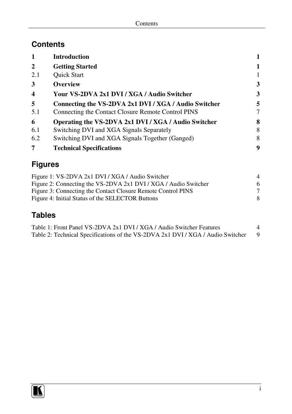 Kramer Electronics VS-2DVA User Manual | Page 2 / 13