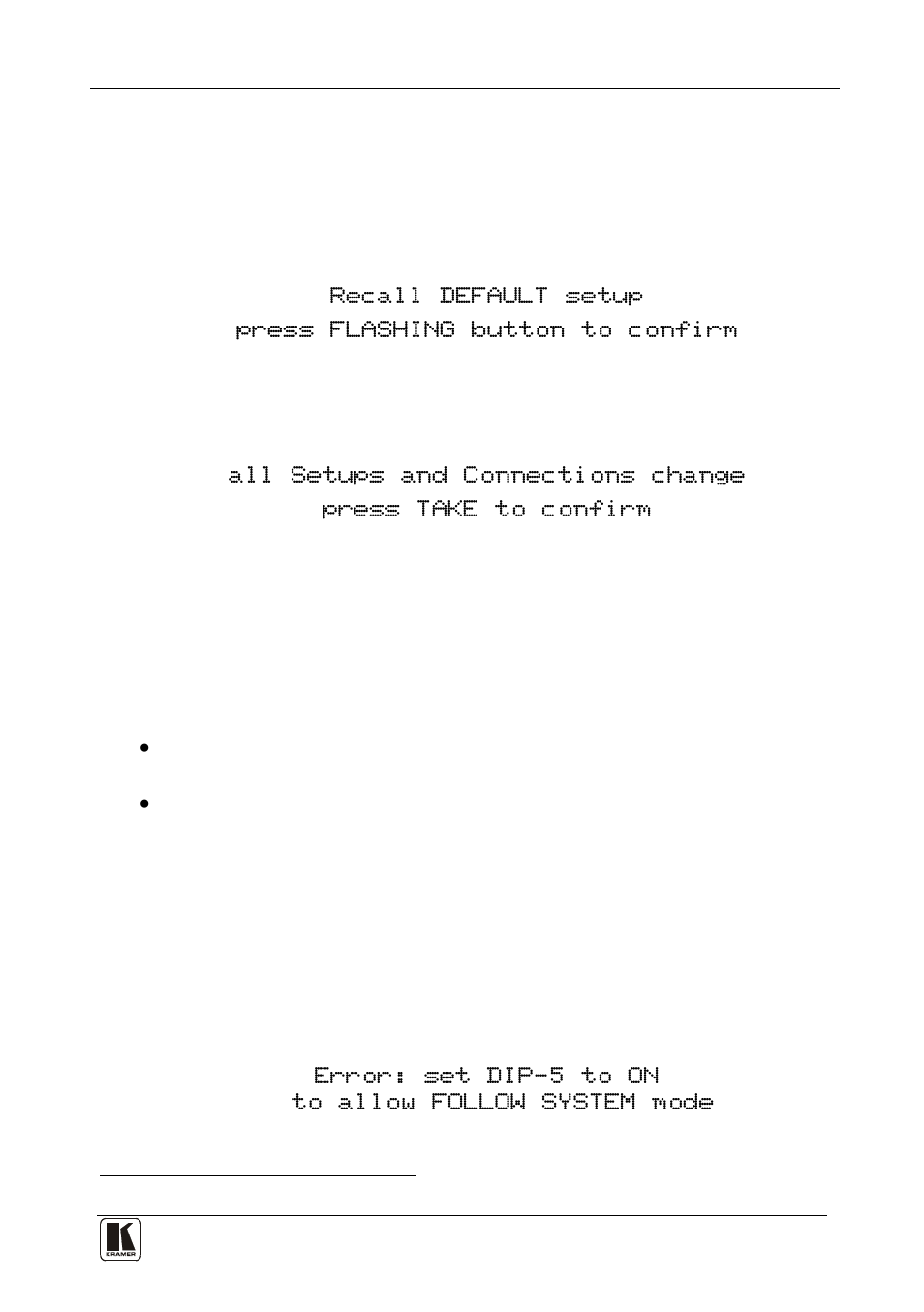 7 choosing the follow or the breakaway modes, Choosing the follow or the breakaway modes | Kramer Electronics VS-3232A User Manual | Page 40 / 70