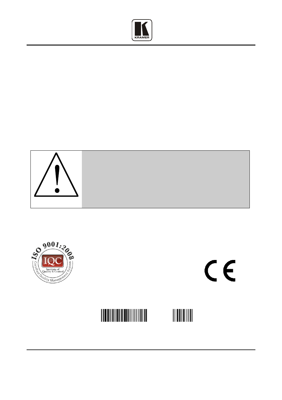 Kramer Electronics VS-3232A User Manual | Page 70 / 70