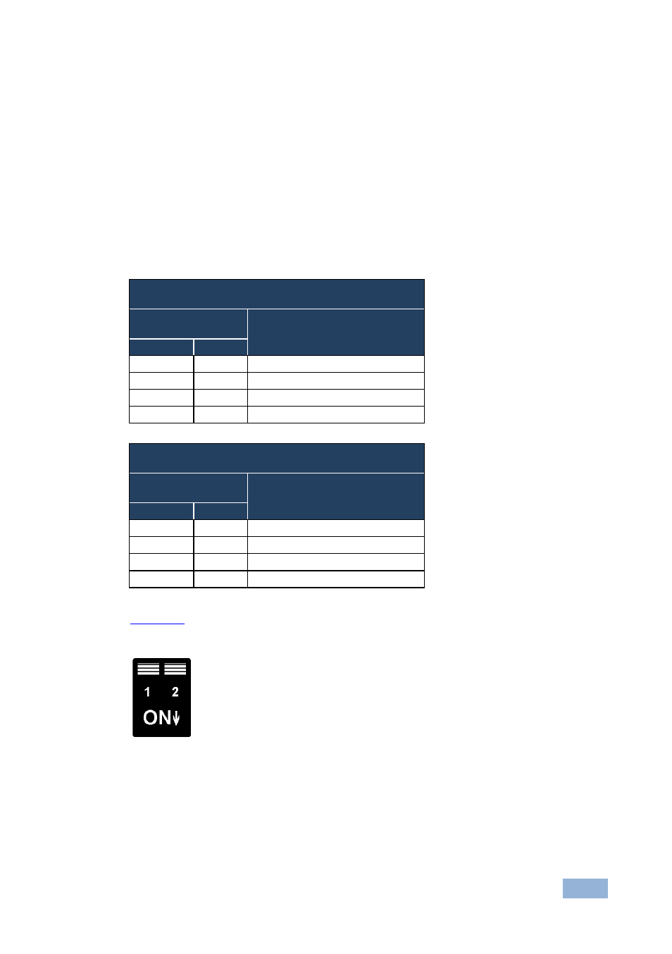 2 setting the resolution of the generated video, Setting the resolution of the generated video, Figure 10: resolution dip-switch | On 10.2 | Kramer Electronics VS-3232DN User Manual | Page 49 / 80