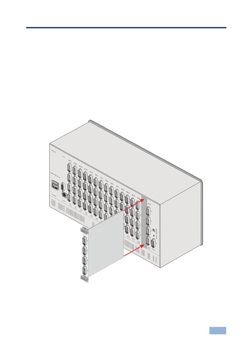 11 hardware installation instructions, 1 i/o card installation, Hardware installation instructions | I/o card installation, Figure 12: inserting the card into a slot | Kramer Electronics VS-3232DN User Manual | Page 53 / 80