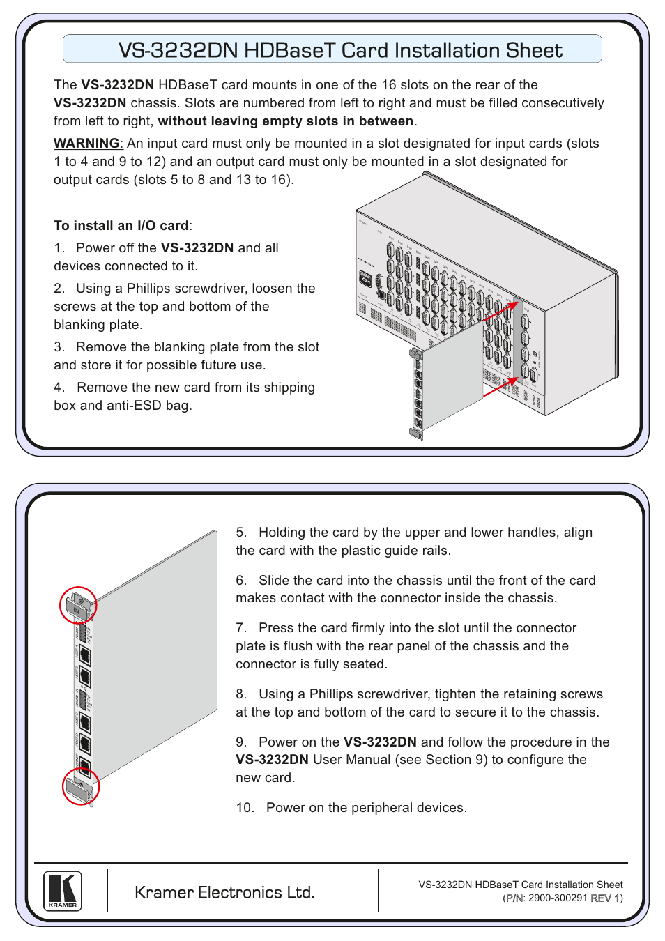 Kramer Electronics VS-3232DN User Manual | 1 page