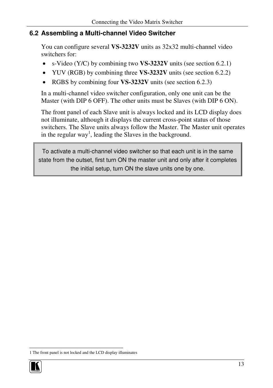 Kramer Electronics VS-3232V User Manual | Page 17 / 60