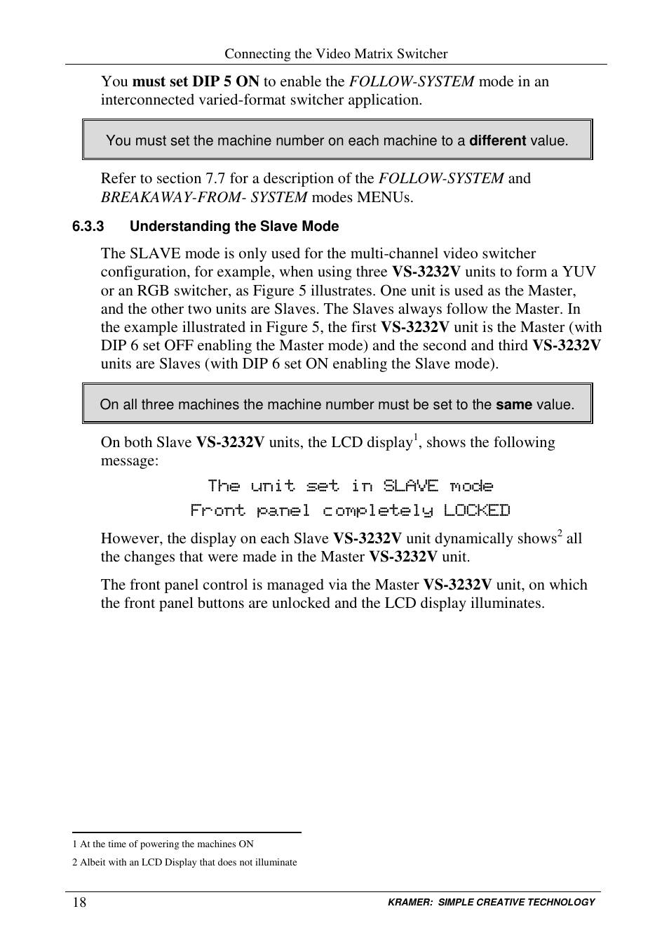 Kramer Electronics VS-3232V User Manual | Page 22 / 60