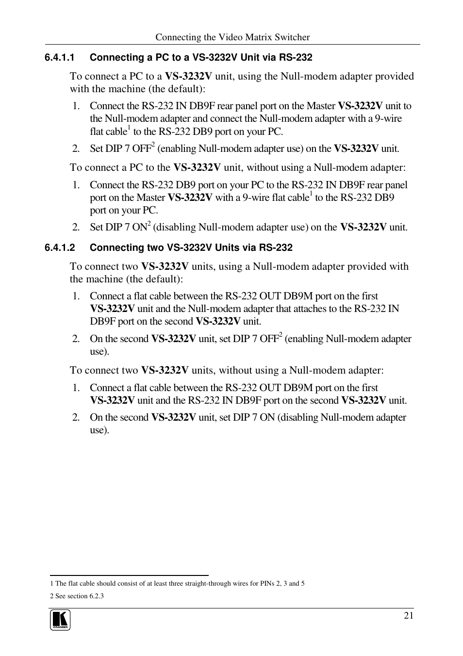 Kramer Electronics VS-3232V User Manual | Page 25 / 60