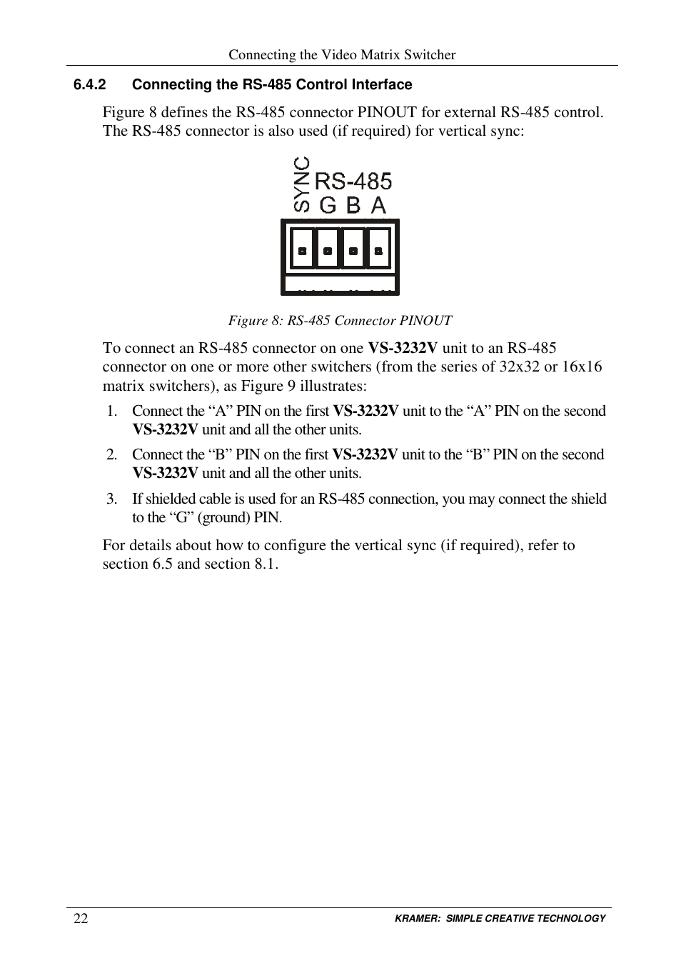 Kramer Electronics VS-3232V User Manual | Page 26 / 60
