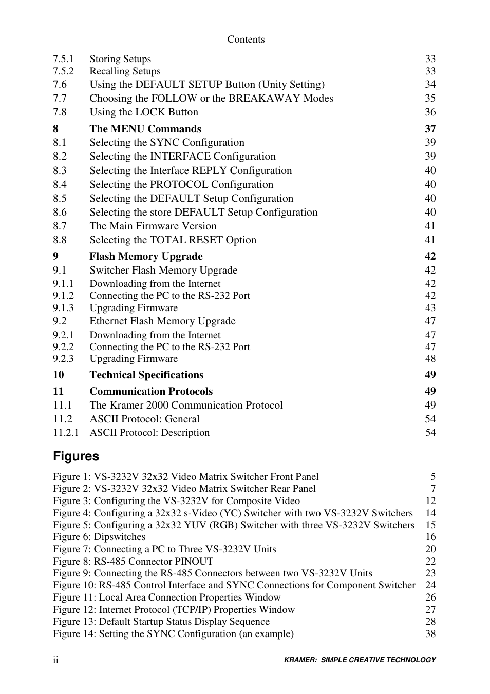 Kramer Electronics VS-3232V User Manual | Page 3 / 60
