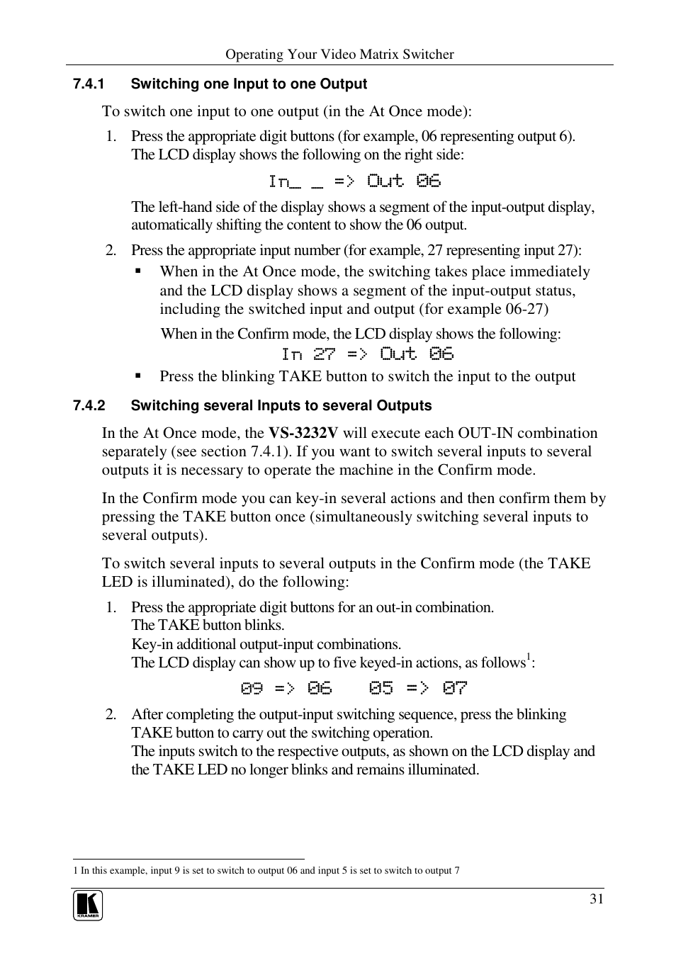 Kramer Electronics VS-3232V User Manual | Page 35 / 60