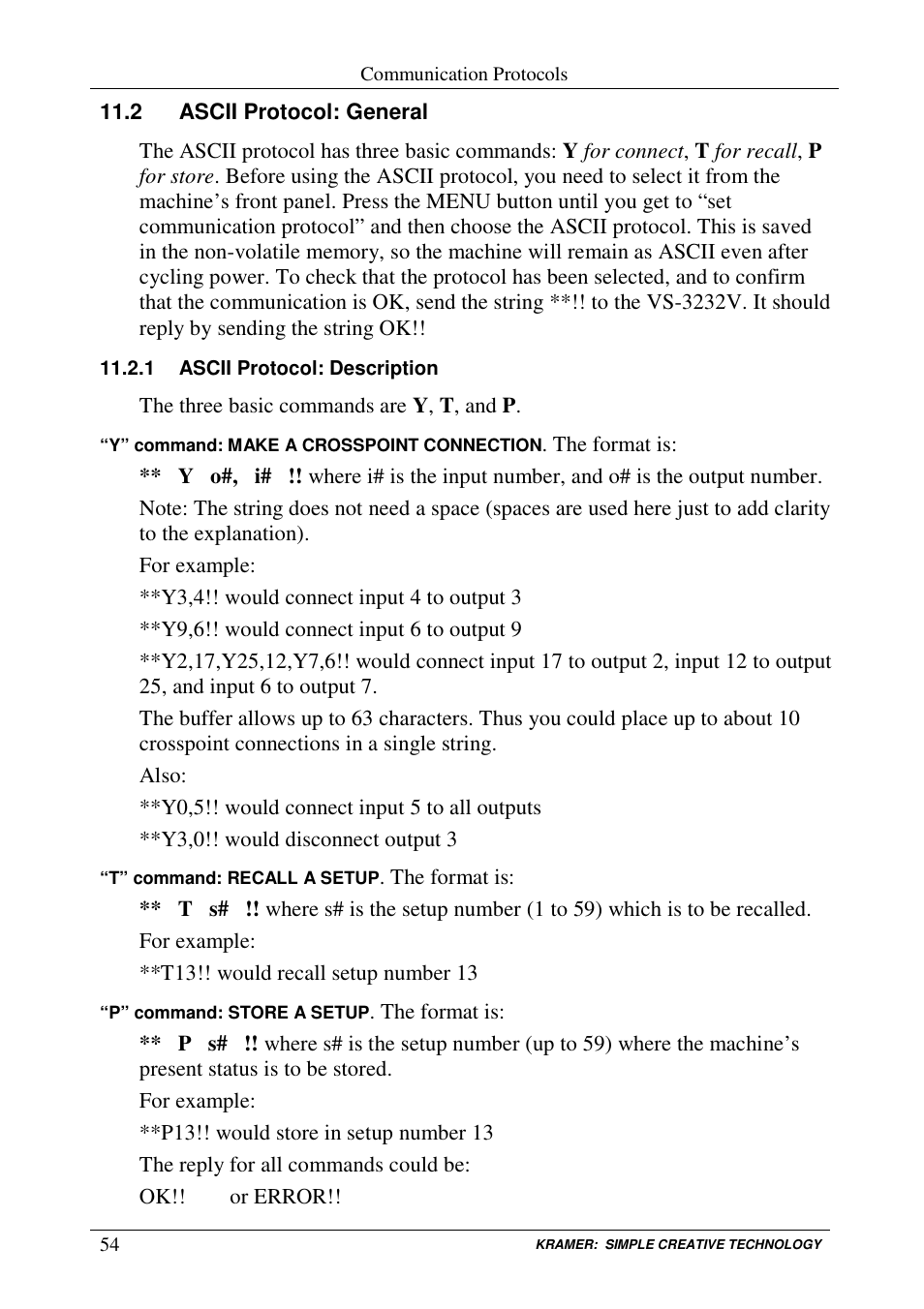 Kramer Electronics VS-3232V User Manual | Page 58 / 60