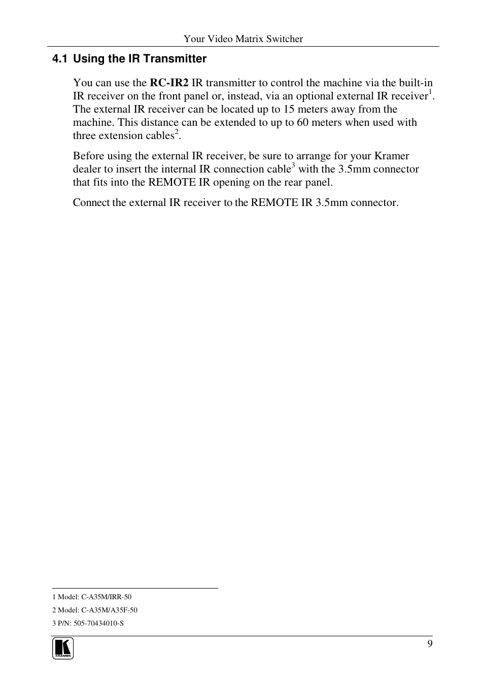 Kramer Electronics VS-3232Vxl User Manual | Page 13 / 61
