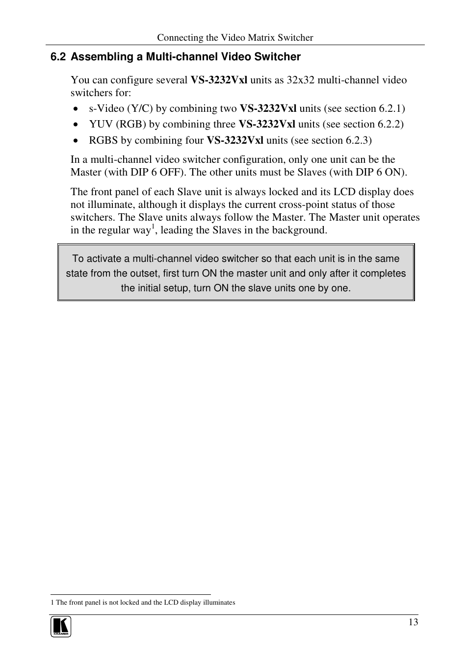 Kramer Electronics VS-3232Vxl User Manual | Page 17 / 61