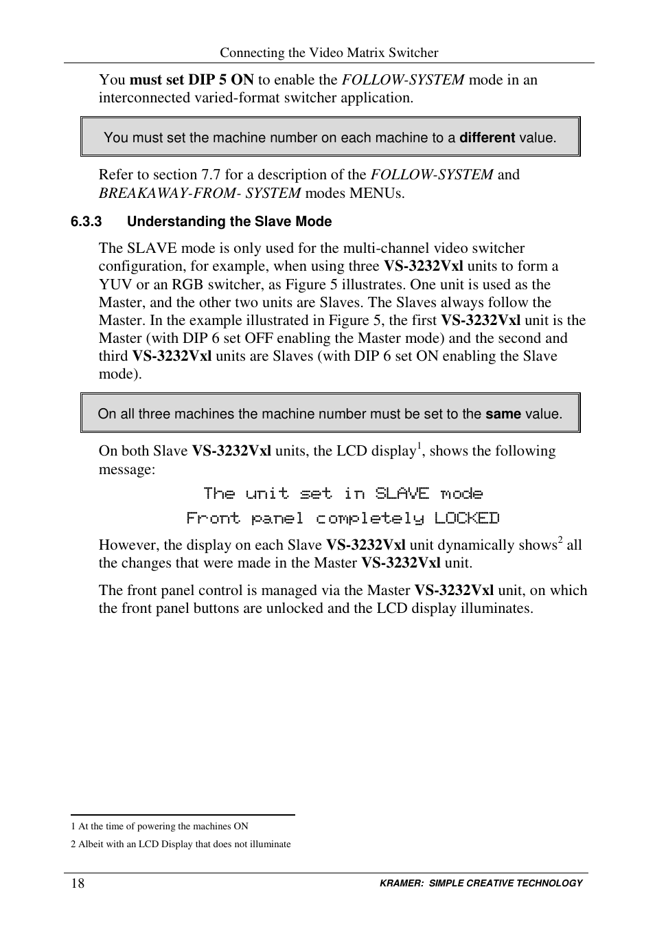 Kramer Electronics VS-3232Vxl User Manual | Page 22 / 61