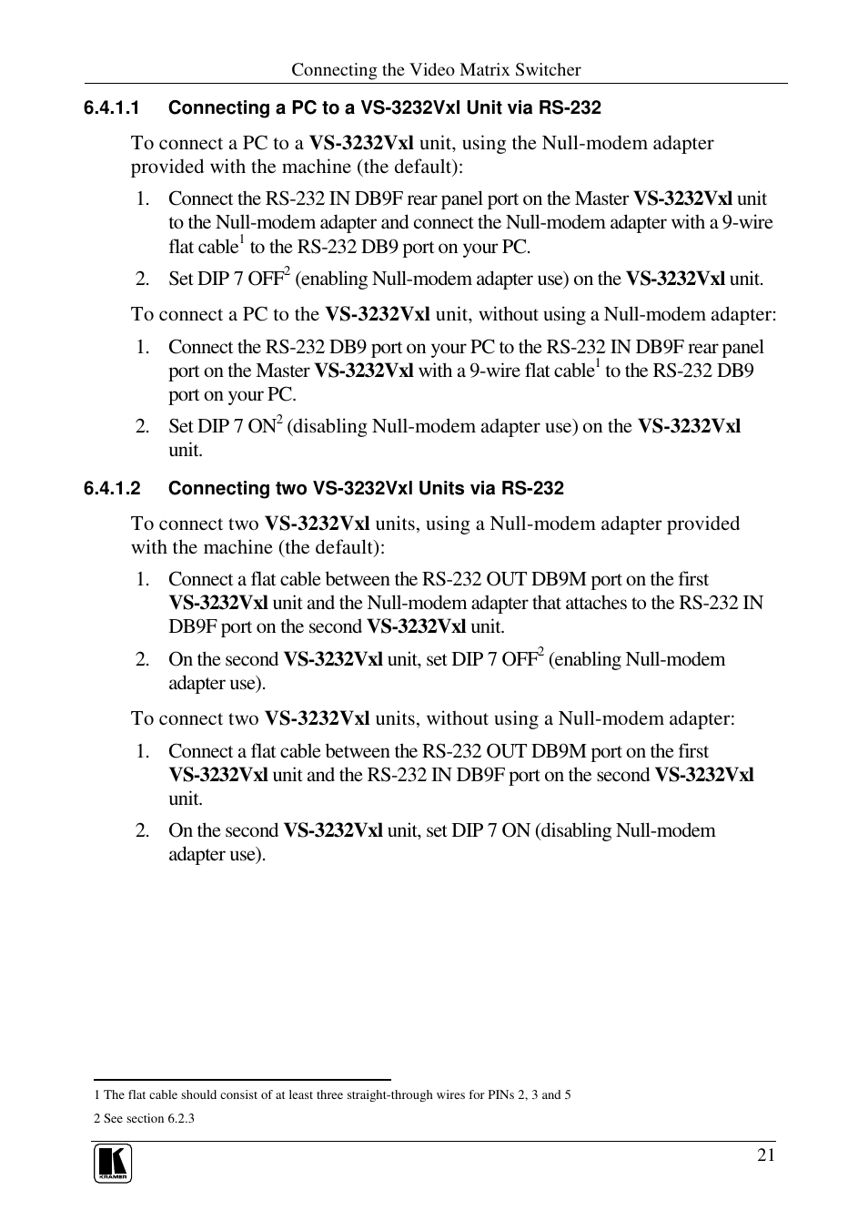 Kramer Electronics VS-3232Vxl User Manual | Page 25 / 61