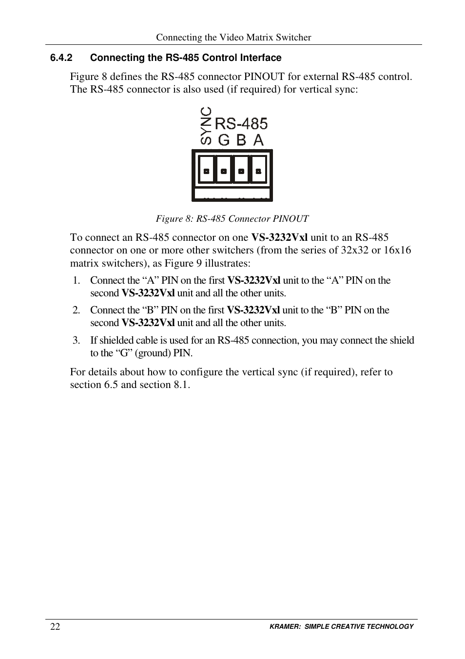 Kramer Electronics VS-3232Vxl User Manual | Page 26 / 61