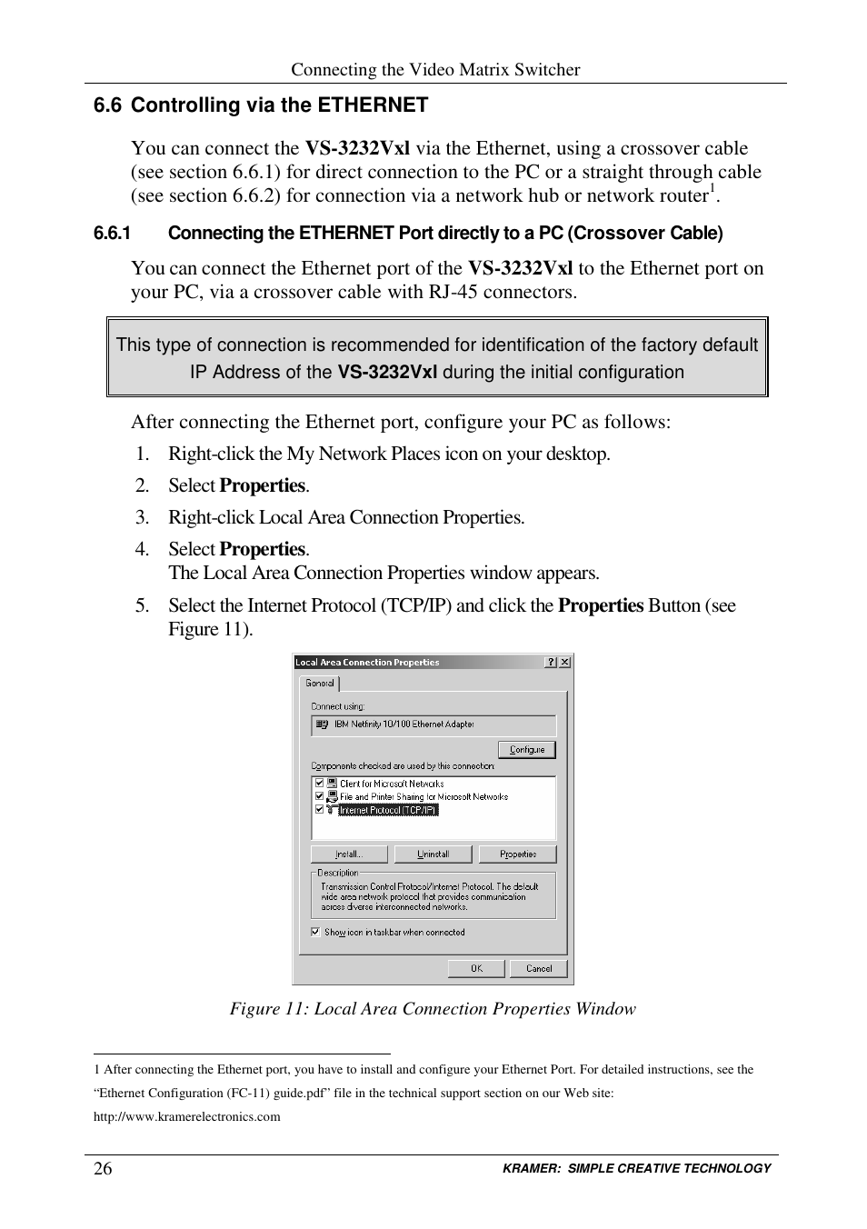 Kramer Electronics VS-3232Vxl User Manual | Page 30 / 61