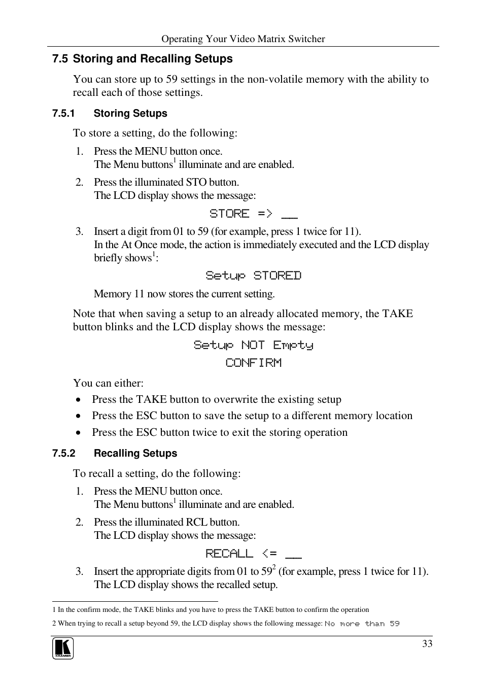 Kramer Electronics VS-3232Vxl User Manual | Page 37 / 61