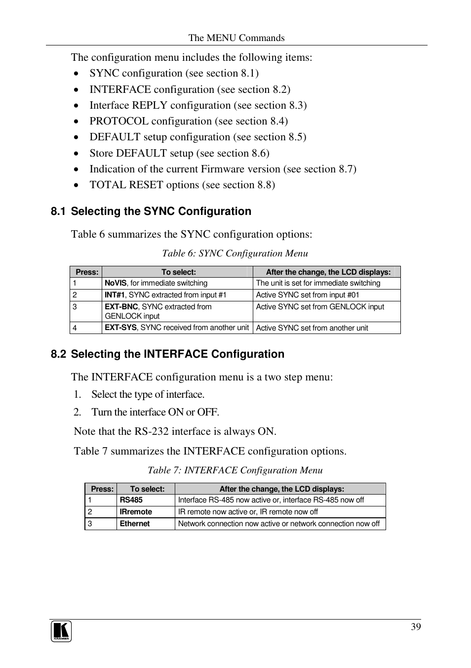 Kramer Electronics VS-3232Vxl User Manual | Page 43 / 61