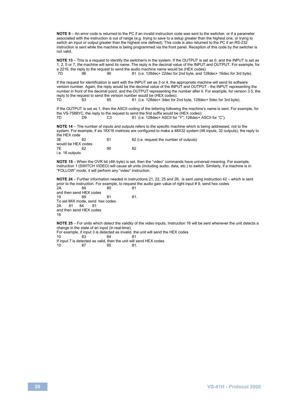 Kramer Electronics VS-41H User Manual | Page 23 / 25