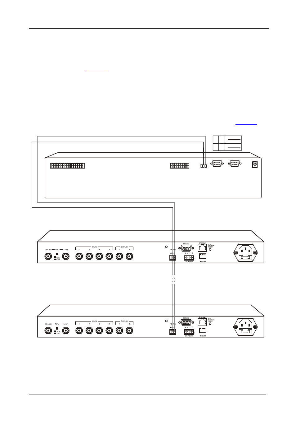 3 controlling via the rs485 port, Controlling via the rs-485 port, Machine # 1 machine # 8 | Kramer Electronics VS-41HD User Manual | Page 13 / 23