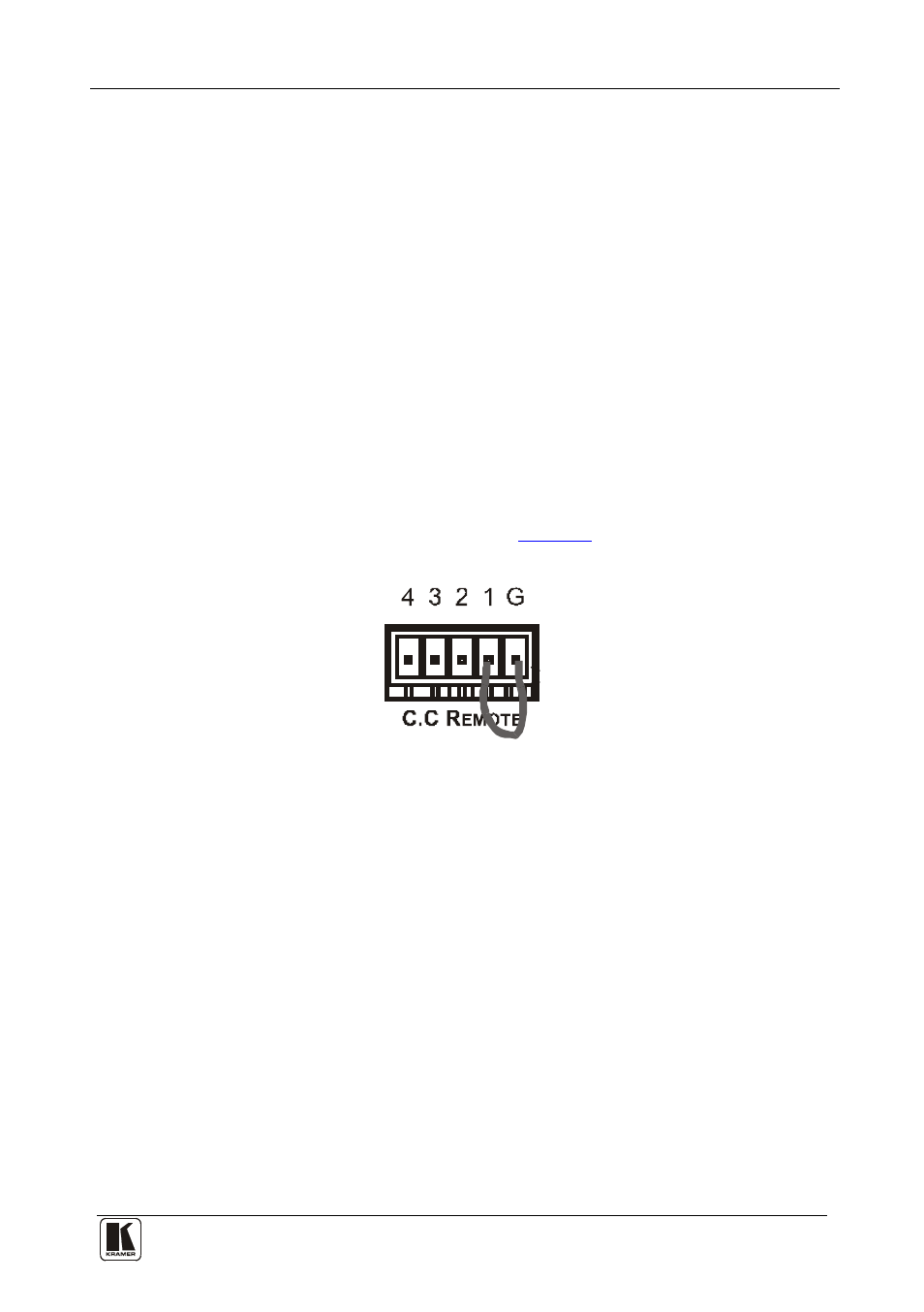 3 configuring the ethernet port, 6 controlling via the c.c remote connector, Configuring the ethernet port | Controlling via the c.c remote connector, Figure 8: using the c.c remote connector | Kramer Electronics VS-41HD User Manual | Page 16 / 23