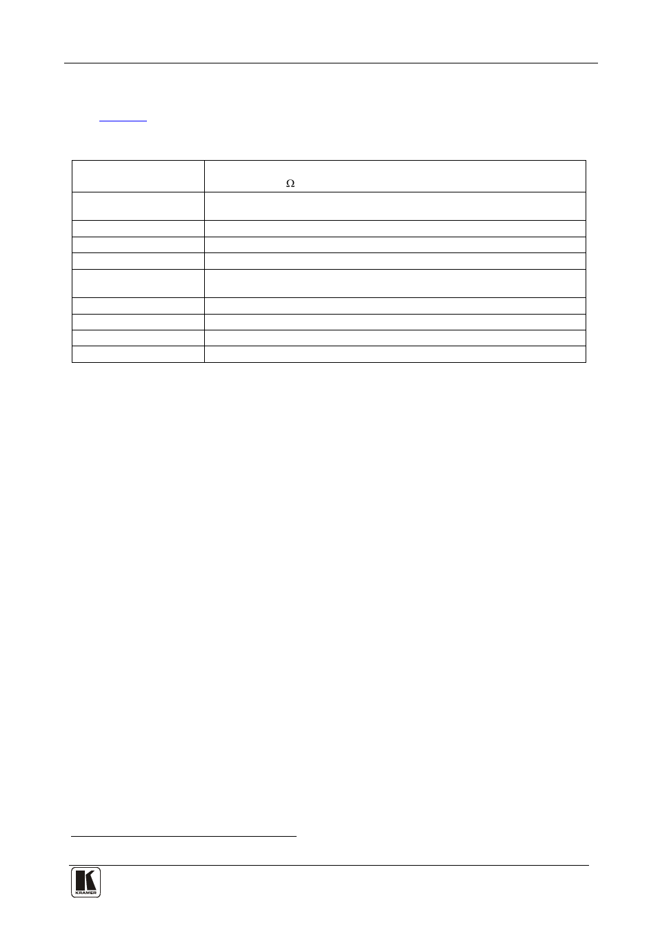 8 technical specifications, Technical specifications, Table 4 includes the technical specifications | Kramer Electronics VS-41HD User Manual | Page 18 / 23