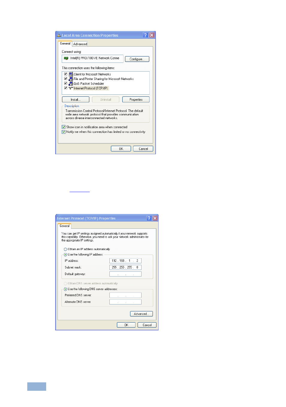 Figure 5: local area connection properties window, Figure 5 | Kramer Electronics VS-41HDCP User Manual | Page 15 / 39