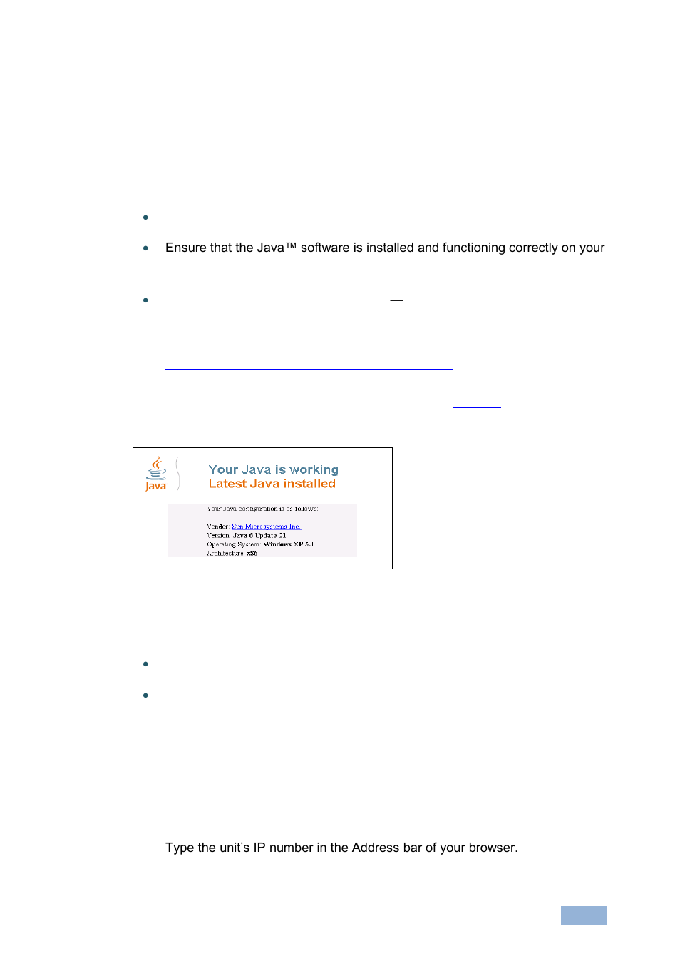 5 operating the vs-41hdcp using a web browser, Operating the vs-41hdcp using a web browser, 6 log on to the vs-41hdcp web pages | Kramer Electronics VS-41HDCP User Manual | Page 18 / 39