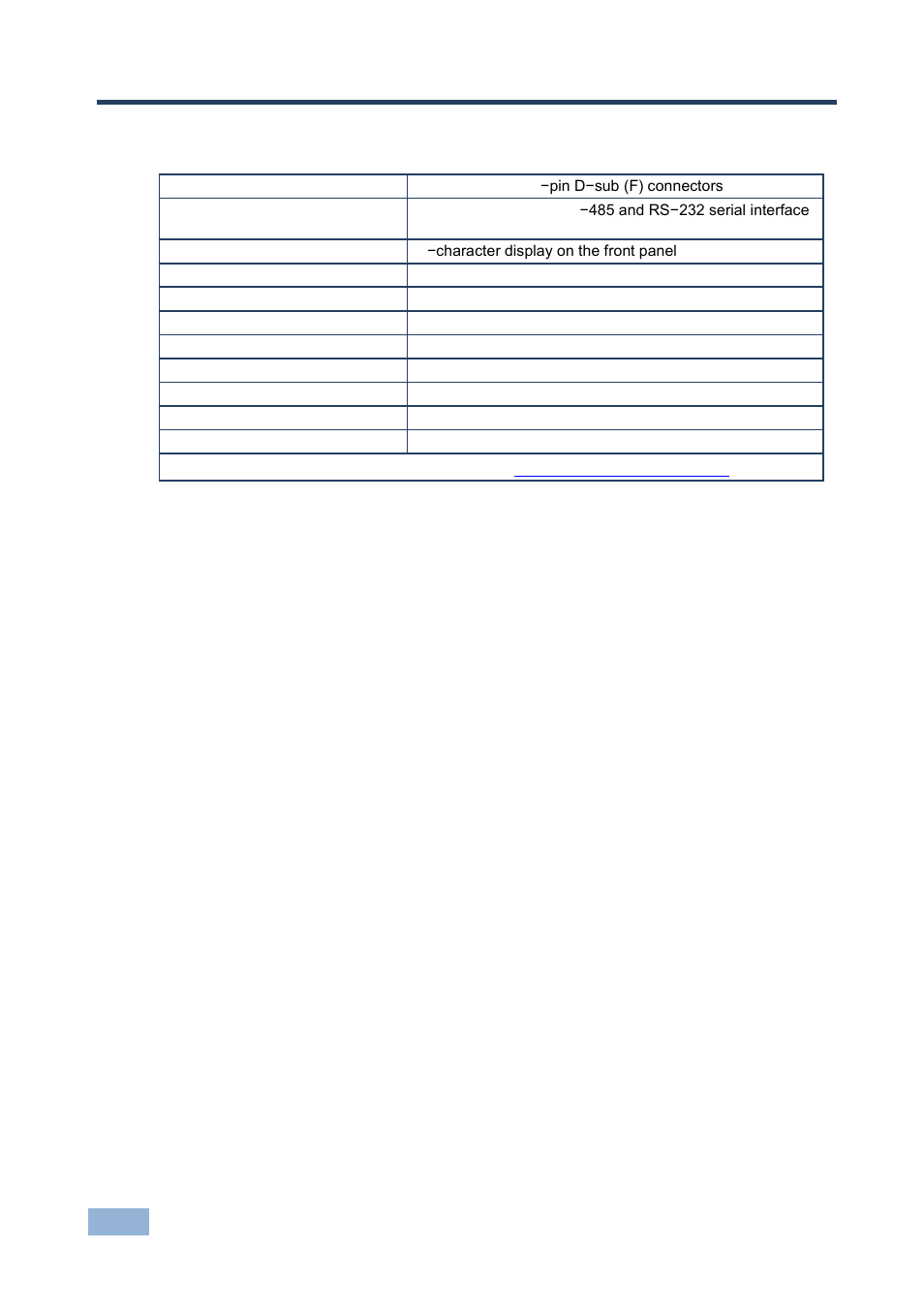 6 technical specifications, Technical specifications, 6technical specifications | Kramer Electronics VS-4228 User Manual | Page 19 / 23