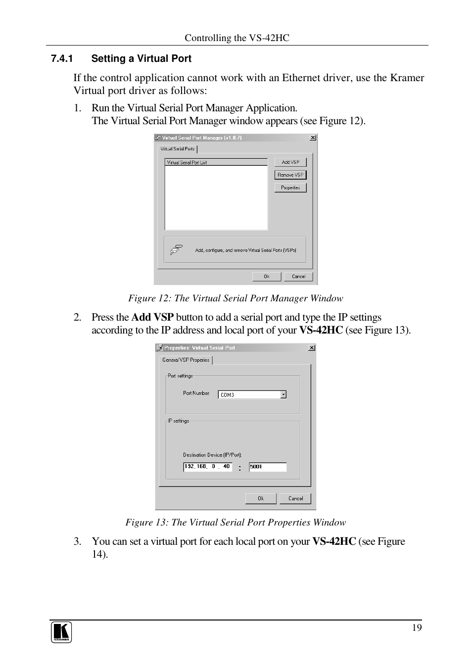 Kramer Electronics VS-42HC User Manual | Page 22 / 39