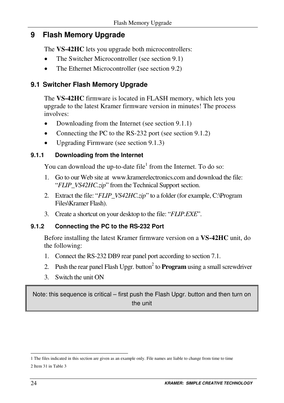 Kramer Electronics VS-42HC User Manual | Page 27 / 39