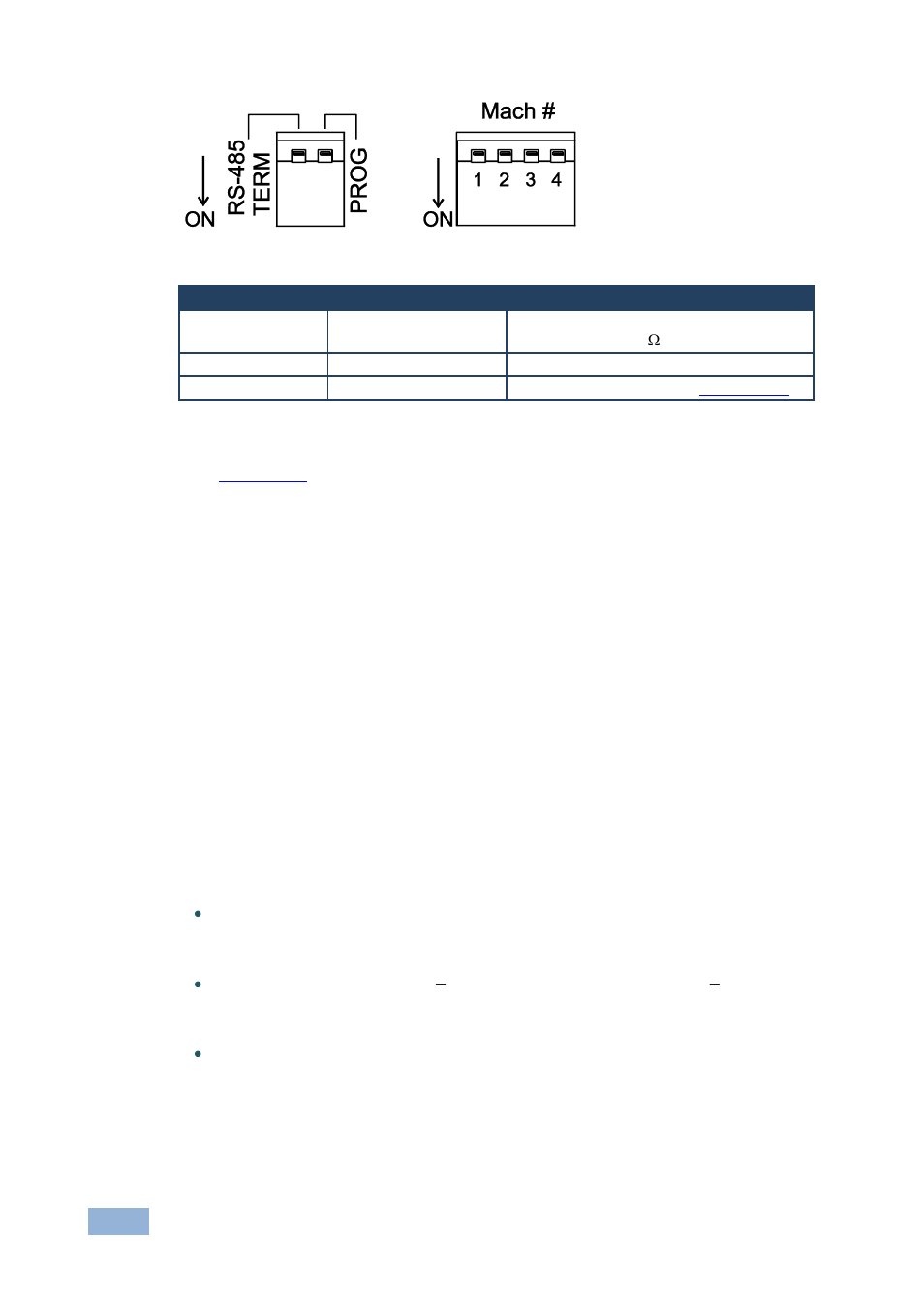 3 connecting a pc or controller to the rs-485 port, Connecting a pc or controller to the rs-485 port, Figure 5: dip-switch settings | Section | Kramer Electronics VS-44FO User Manual | Page 17 / 43