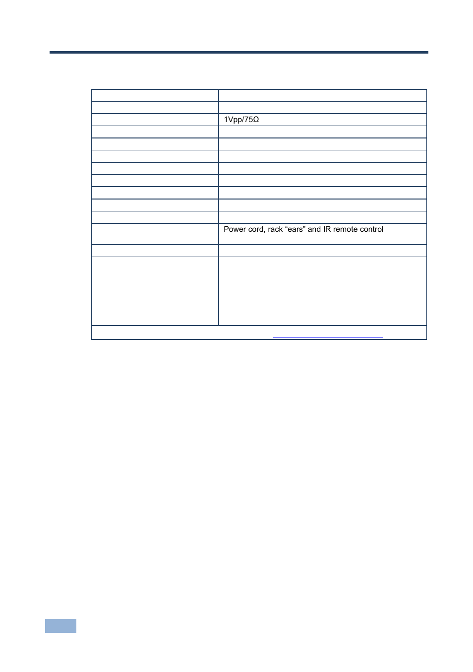 7 technical specifications, Technical specifications, 7technical specifications | Kramer Electronics VS-44FO User Manual | Page 29 / 43