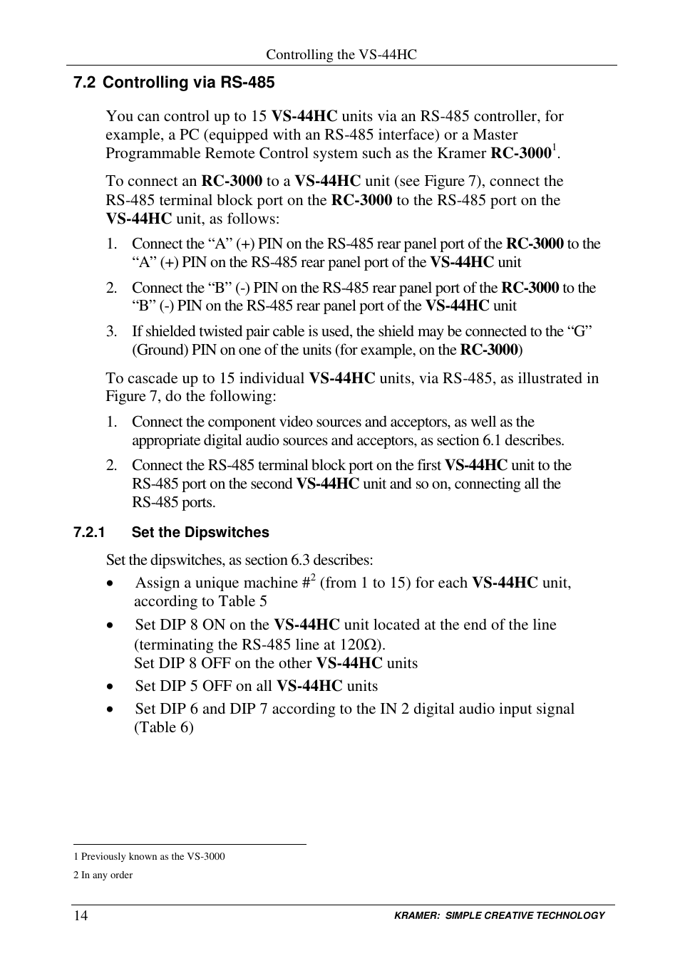 Kramer Electronics VS-44HC User Manual | Page 18 / 49