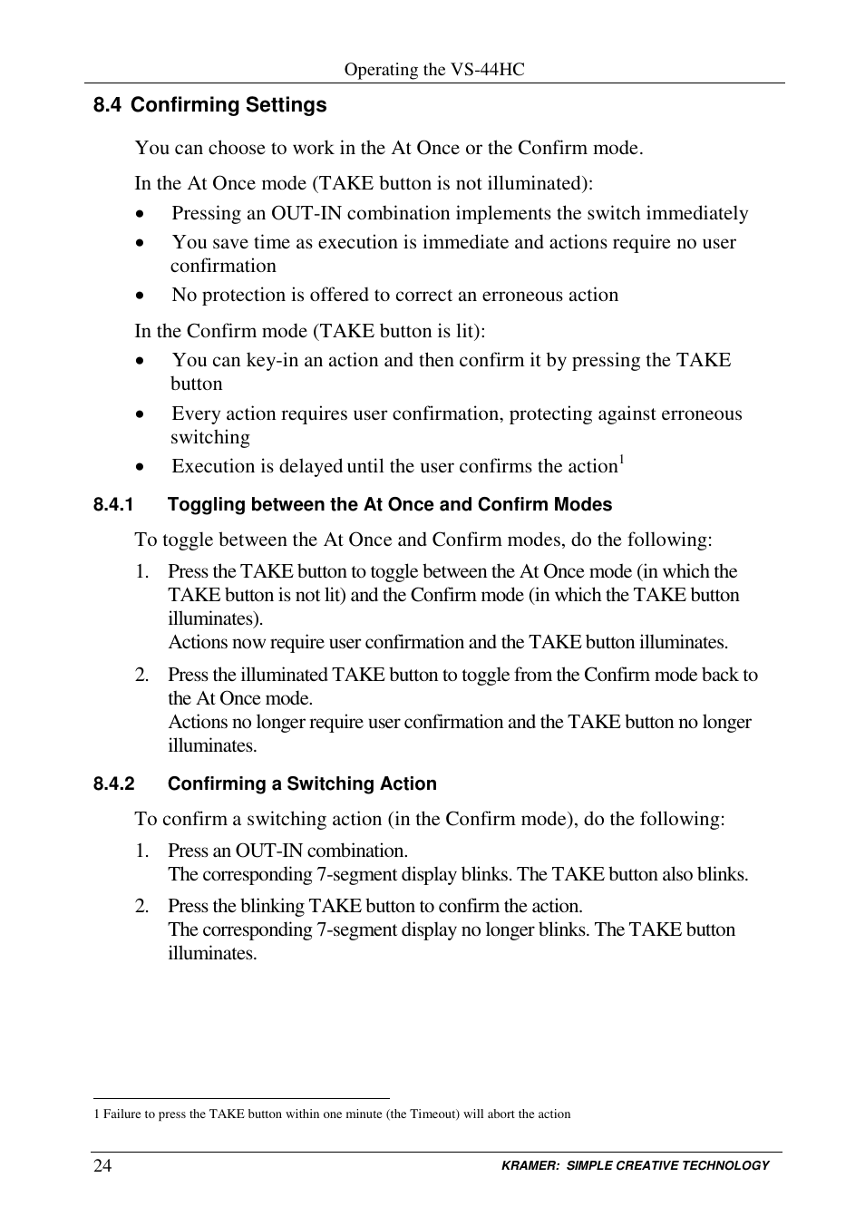 Kramer Electronics VS-44HC User Manual | Page 28 / 49