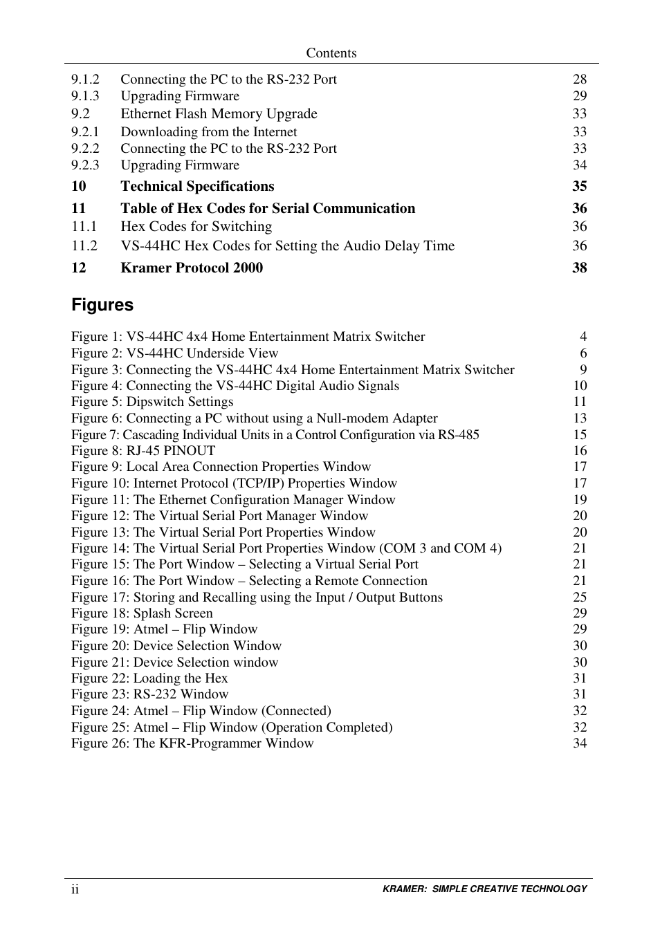 Kramer Electronics VS-44HC User Manual | Page 3 / 49