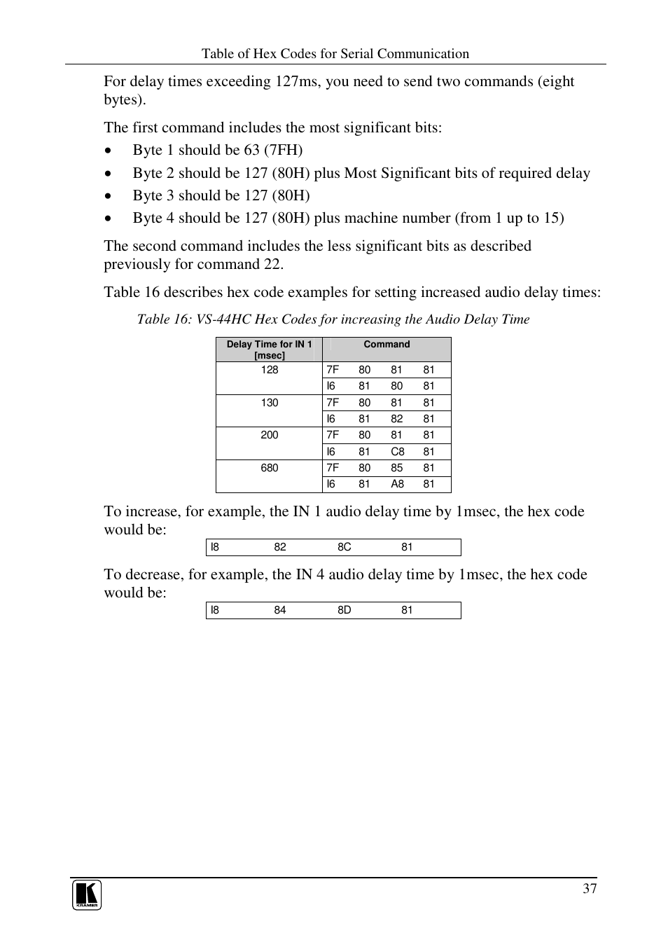 Kramer Electronics VS-44HC User Manual | Page 41 / 49