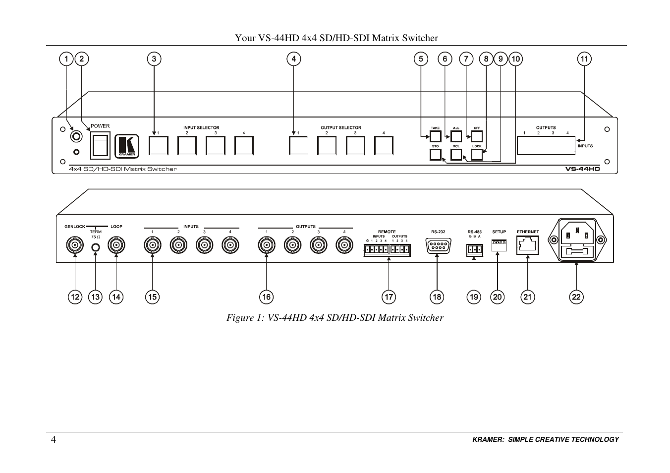 Kramer Electronics VS-44HD User Manual | Page 7 / 32