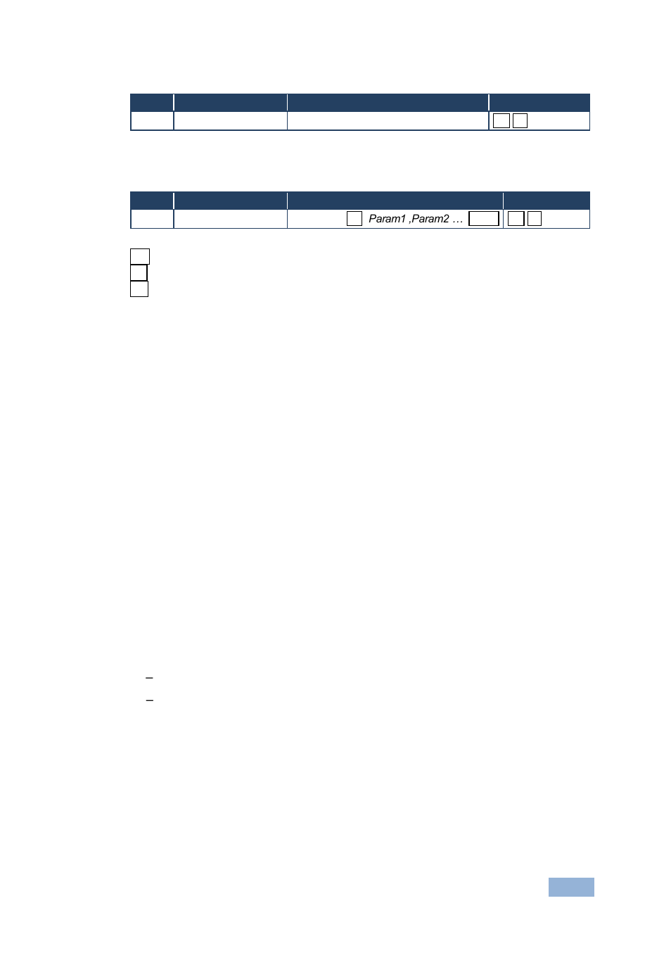 2 device message format, 1 device long response, 3 command terms | Kramer Electronics VS-44HDCP User Manual | Page 30 / 37