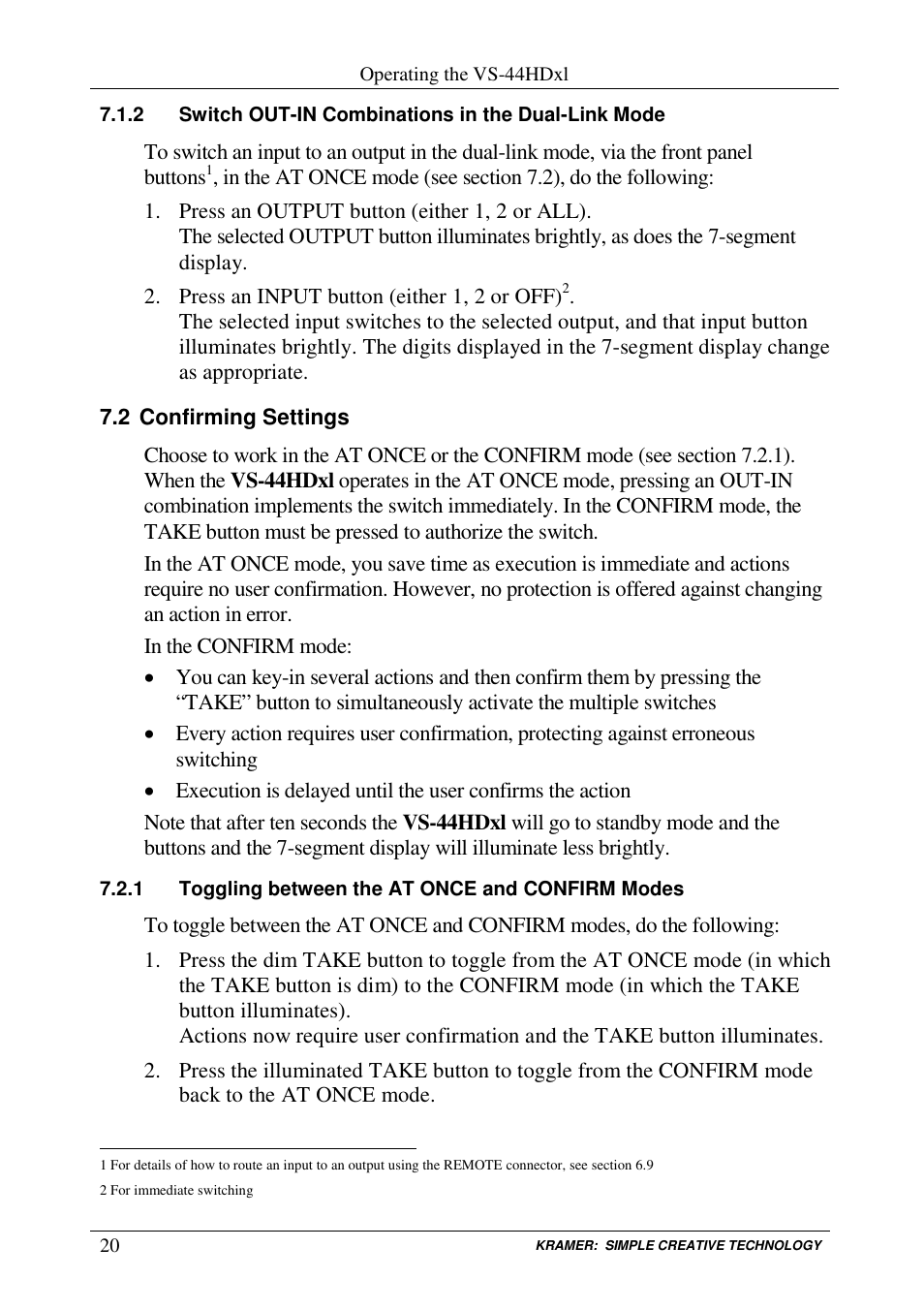 Kramer Electronics VS-44HDxl User Manual | Page 23 / 31